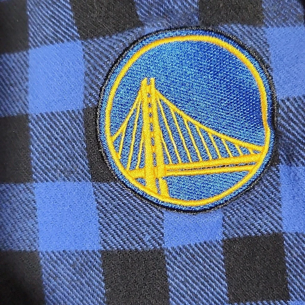 ULTRA GAME XL 14-16 Sleepwear Golden State Warriors Blue Checkerboard PJ…